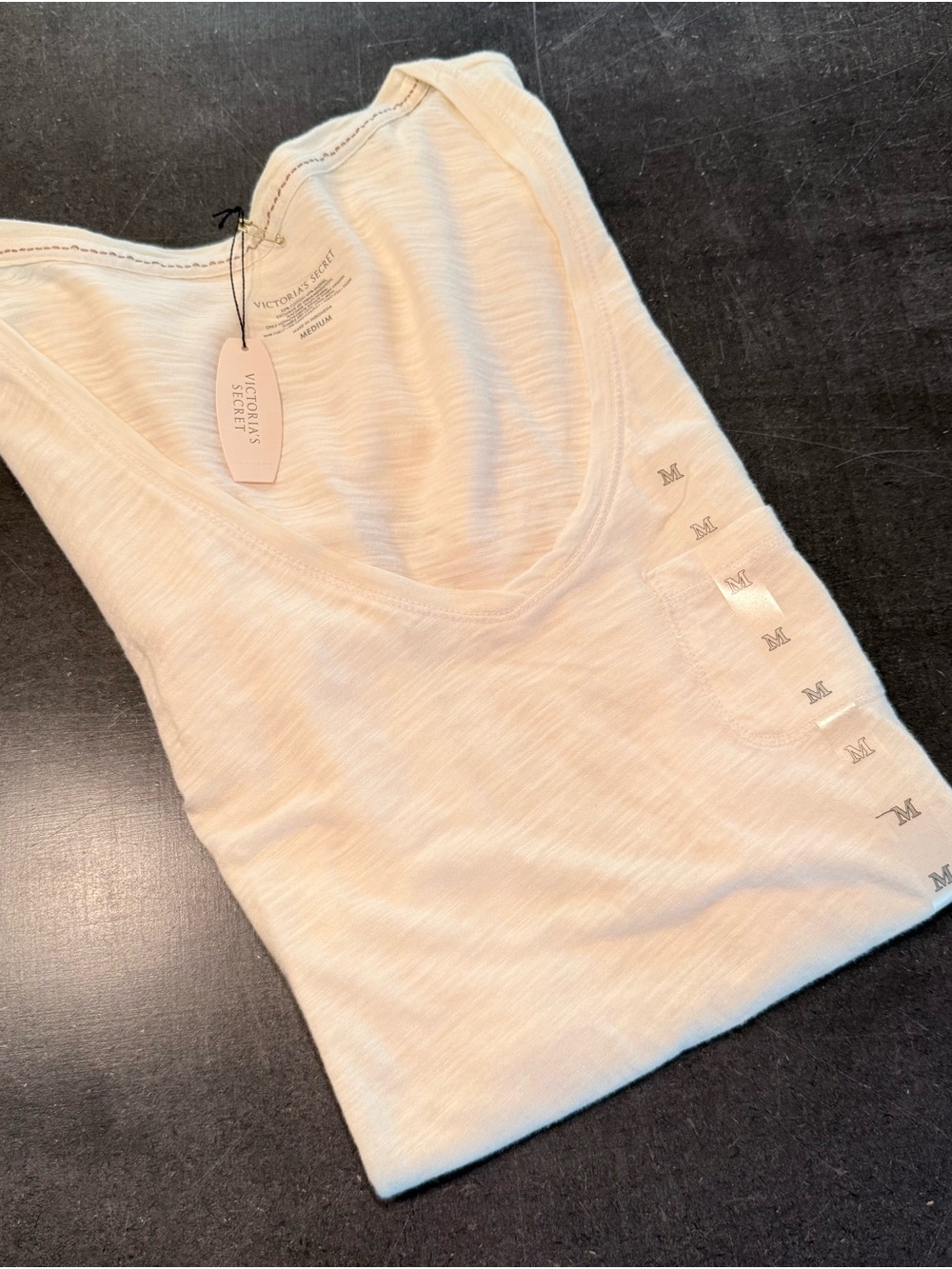Victoria's Secret Cream V-Neck Pocket Tee - Women’s